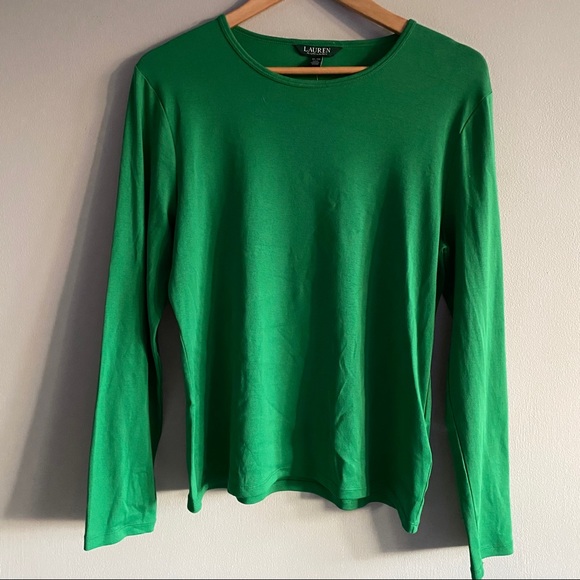 NWT Lauren Ralph Lauren Green long sleeve SZ XL - Picture 3 of 4